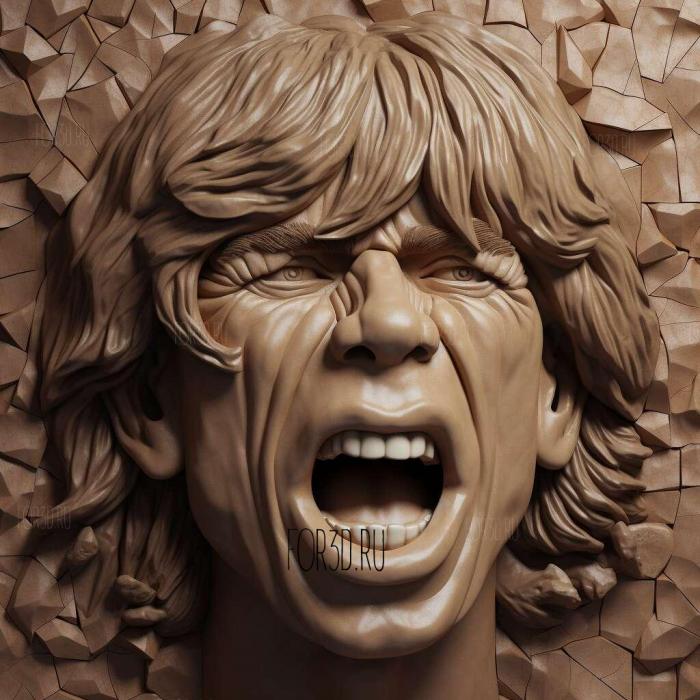 MICK JAGGER 1 stl model for CNC